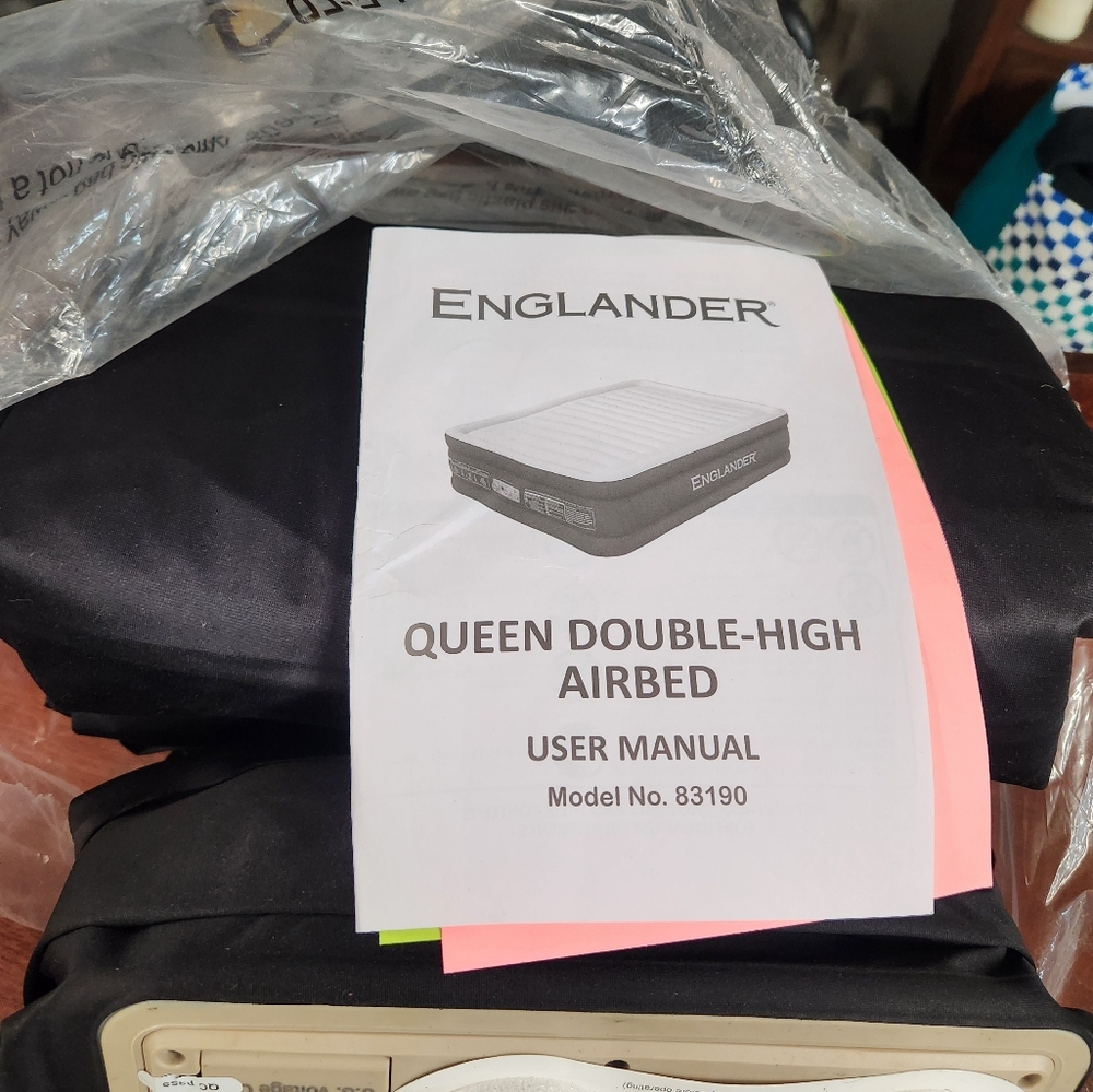 Air Bed.Englander Quene Double High Elactric Pump Matress,NEW